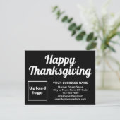 Cartes Pour Fêtes Annuelles Business Thanksgiving Small Black Flat (Debout devant)