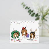 Cartes Pour Fêtes Annuelles Butt A Beagle Christmas (Debout devant)