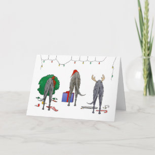 Cartes Pour Fêtes Annuelles Butt A Deerhound Christmas