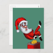 Cartes Pour Fêtes Annuelles Butt de Santa Hot (Devant / Derrière)