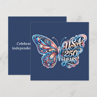 Cartes Pour Fêtes Annuelles Butterfly for the USA 250th anniversary