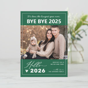 Cartes Pour Fêtes Annuelles Bye 2024 Bonjour 2025   Photo Joyeux Noël moderne
