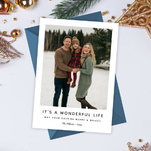 Cartes Pour Fêtes Annuelles C’est une merveilleuse vie Snowy Christmas Family