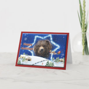 Cartes Pour Fêtes Annuelles c-Grizzly Bear-200-o