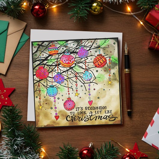 Cartes Pour Fêtes Annuelles Ça commence à ressembler à Noël