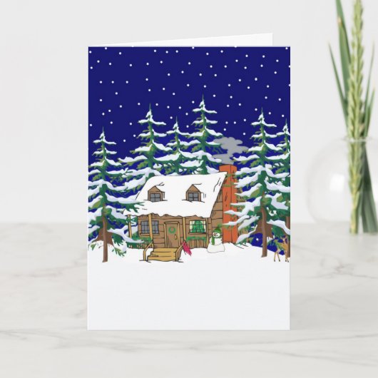 Cartes Pour Fêtes Annuelles Cabine de journal Noël (Devant)