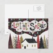 Cartes Pour Fêtes Annuelles Cabine de Noël irrégulier (Devant / Derrière)