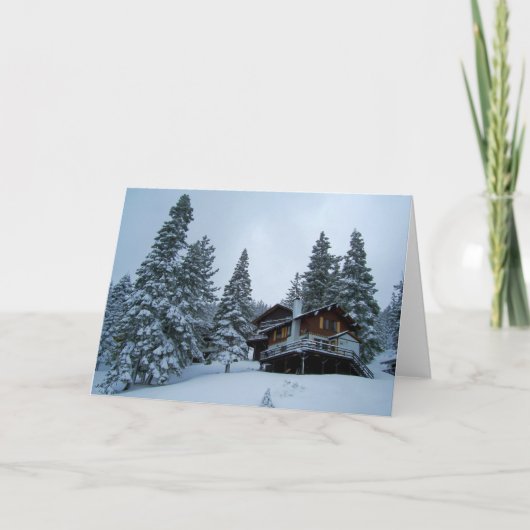 Cartes Pour Fêtes Annuelles Cabine du lac Tahoe (Devant)