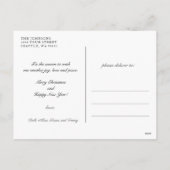 Cartes Pour Fêtes Annuelles Cabine rustique de Noël Winter Mountain (Dos)