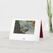 Cartes Pour Fêtes Annuelles Cabine Rustique En Bois Dans Le Sauvage Noël (Dos)