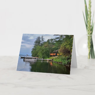 Cartes Pour Fêtes Annuelles Cabine sur le lac