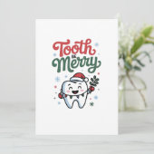 Cartes Pour Fêtes Annuelles Cabinet Dentaire Joyeux Noël Dentiste Xmas (Debout devant)