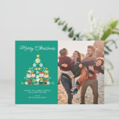 Cartes Pour Fêtes Annuelles cacahuètes | Arbre de Noël de menthe poivrée (Debout devant)