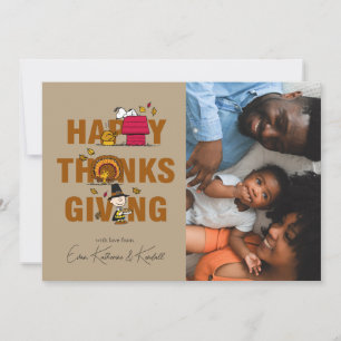 Cartes Pour Fêtes Annuelles cacahuètes BON THANKSGIVING