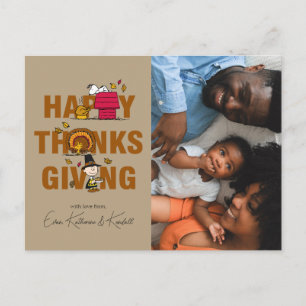 Cartes Pour Fêtes Annuelles cacahuètes   BON THANKSGIVING