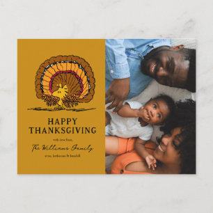 Cartes Pour Fêtes Annuelles cacahuètes   Bon thanksgiving Woodstock Turquie