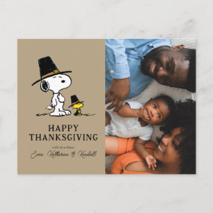 Cartes Pour Fêtes Annuelles cacahuètes   Bons thanksgivings pèlerins