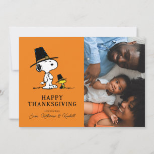 Cartes Pour Fêtes Annuelles cacahuètes   Bons thanksgivings pèlerins