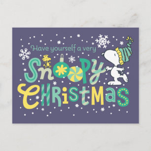 Cartes Pour Fêtes Annuelles cacahuètes Faites-Vous Un Noël Très Snoopy