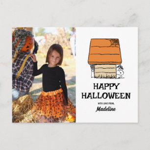 Cartes Pour Fêtes Annuelles cacahuètes   Happy Halloween Snoopy Doghouse