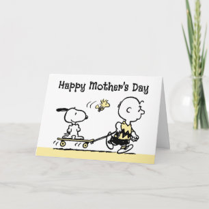 Cartes Pour Fêtes Annuelles cacahuètes Happy Mother's Day Skateboard