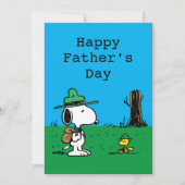 Cartes Pour Fêtes Annuelles Cacahuètes | Joyeuse fête des pères campeurs (Devant)