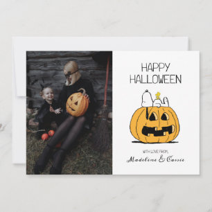 Cartes Pour Fêtes Annuelles cacahuètes Joyeux Halloween Snoopy & Jack O'Lant