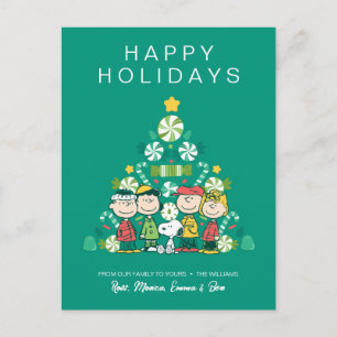 Cartes Pour Fêtes Annuelles Cacahuètes   Sapin de Noël à la menthe poivrée