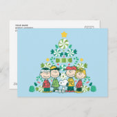 Cartes Pour Fêtes Annuelles Cacahuètes | Sapin de Noël à la menthe poivrée (Devant / Derrière)