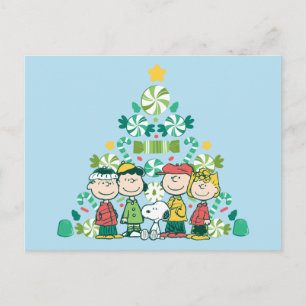 Cartes Pour Fêtes Annuelles Cacahuètes Sapin de Noël à la menthe poivrée