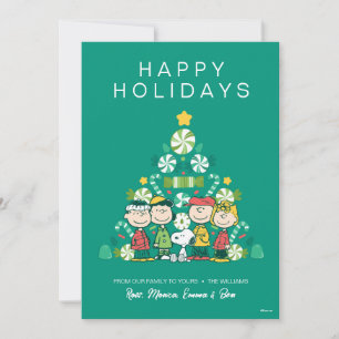 Cartes Pour Fêtes Annuelles Cacahuètes Sapin de Noël à la menthe poivrée