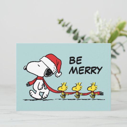 Cartes Pour Fêtes Annuelles cacahuètes | Snoopy & Friends Winter Ajouter Vos P (Debout devant)