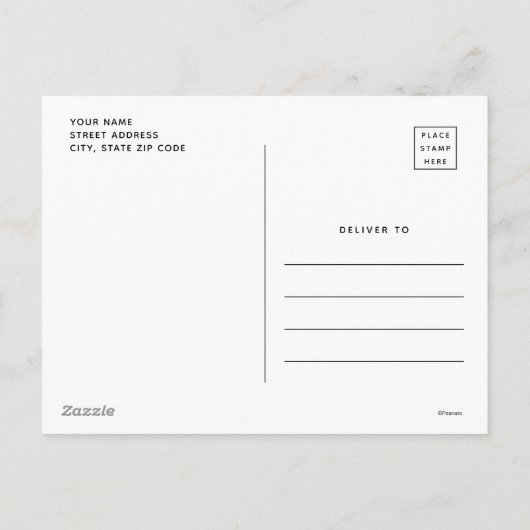 Cartes Pour Fêtes Annuelles Cacahuètes | Snoopy Ho Ho Ho Gamelle (Dos)