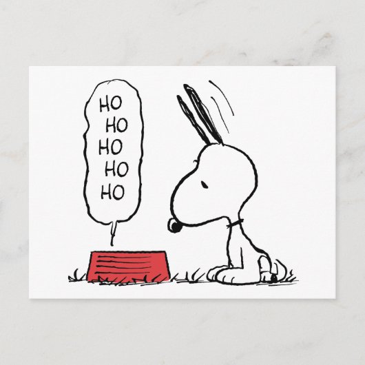 Cartes Pour Fêtes Annuelles cacahuètes | Snoopy Ho Ho Ho Plat alimentaire (Devant)
