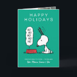 Cartes Pour Fêtes Annuelles cacahuètes | Snoopy Ho Ho Ho Plat alimentaire<br><div class="desc">Snoopy est un mignon beagle de la bande dessinée Peanuts de Charles Schulz. Pendant Noël,  il s'habille souvent comme Père Noël,  apportant joie et rire à tout le monde.</div>