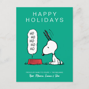 Cartes Pour Fêtes Annuelles cacahuètes   Snoopy Ho Ho Ho Plat alimentaire