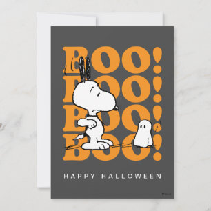 Cartes Pour Fêtes Annuelles cacahuètes   Snoopy & the Boos