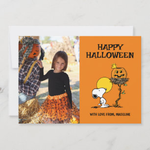 Cartes Pour Fêtes Annuelles cacahuètes   Snoopy & Woodstock Happy Halloween