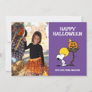 Cartes Pour Fêtes Annuelles cacahuètes Snoopy & Woodstock Happy Halloween