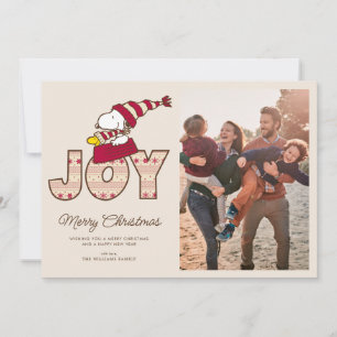 Cartes Pour Fêtes Annuelles cacahuètes   Snoopy & Woodstock Joy Sled Ride