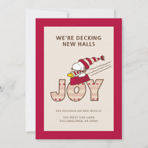 Cartes Pour Fêtes Annuelles cacahuètes   Snoopy & Woodstock Joy Sled Ride