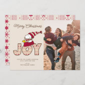 Cartes Pour Fêtes Annuelles cacahuètes | Snoopy & Woodstock Joy Sled Ride (Devant / Derrière)