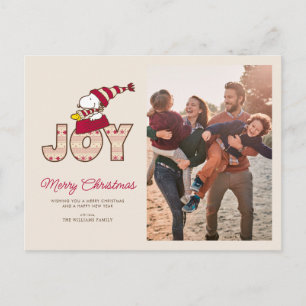 Cartes Pour Fêtes Annuelles cacahuètes   Snoopy & Woodstock Joy Sled Ride