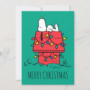 Cartes Pour Fêtes Annuelles cacahuètes Snoopy's Dog House With Lights