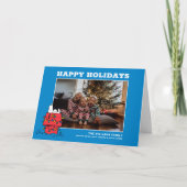 Cartes Pour Fêtes Annuelles cacahuètes | Snoopy's Dog House With Lights (Devant)