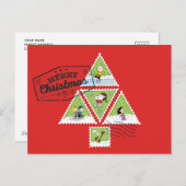 Cartes Pour Fêtes Annuelles cacahuètes | Timbres d'arbustes de Noël (Devant / Derrière)
