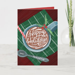 Cartes Pour Fêtes Annuelles Cacao classique Joyeux vacances Mug non photo