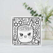 Cartes Pour Fêtes Annuelles cacao colorant Festive Noël (Debout devant)