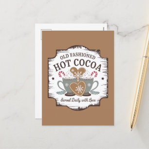 Cartes Pour Fêtes Annuelles cacao de Noël festif ajouter un message