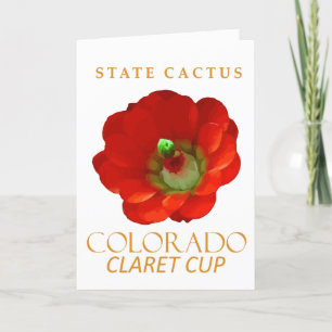 Cartes Pour Fêtes Annuelles Cactus du Territoire du Colorado Le Cactus Coupe C